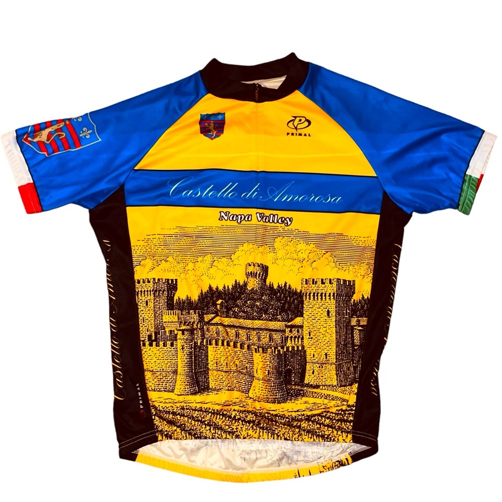 Primal | Classic Short Sleeve Cycling Jersey Castello di Amorosa Napa Mens Large